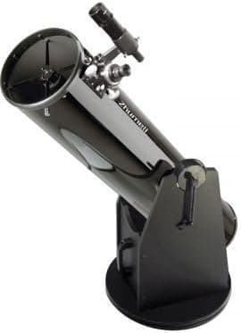 Zhumell DOB-8 8-inch Dobsonian Reflector Telescope, Parabolic Primary Mirror, Solid Base for Deep-Sky