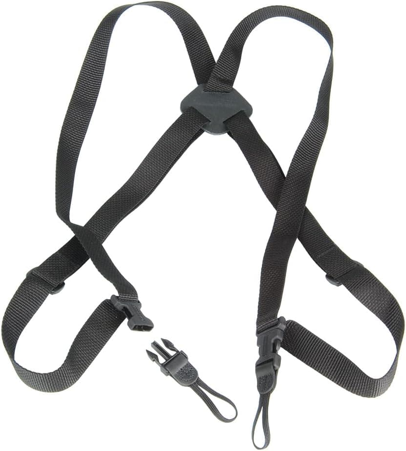 OP/TECH USA Bino/Cam Harness with Quick Release Webbing Binocular Harness Made in USA Black