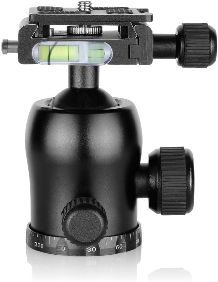 Neewer Camera Ballhead with Quick Release Plate for Benro Manfrotto Gitzo and Velbon Tripods