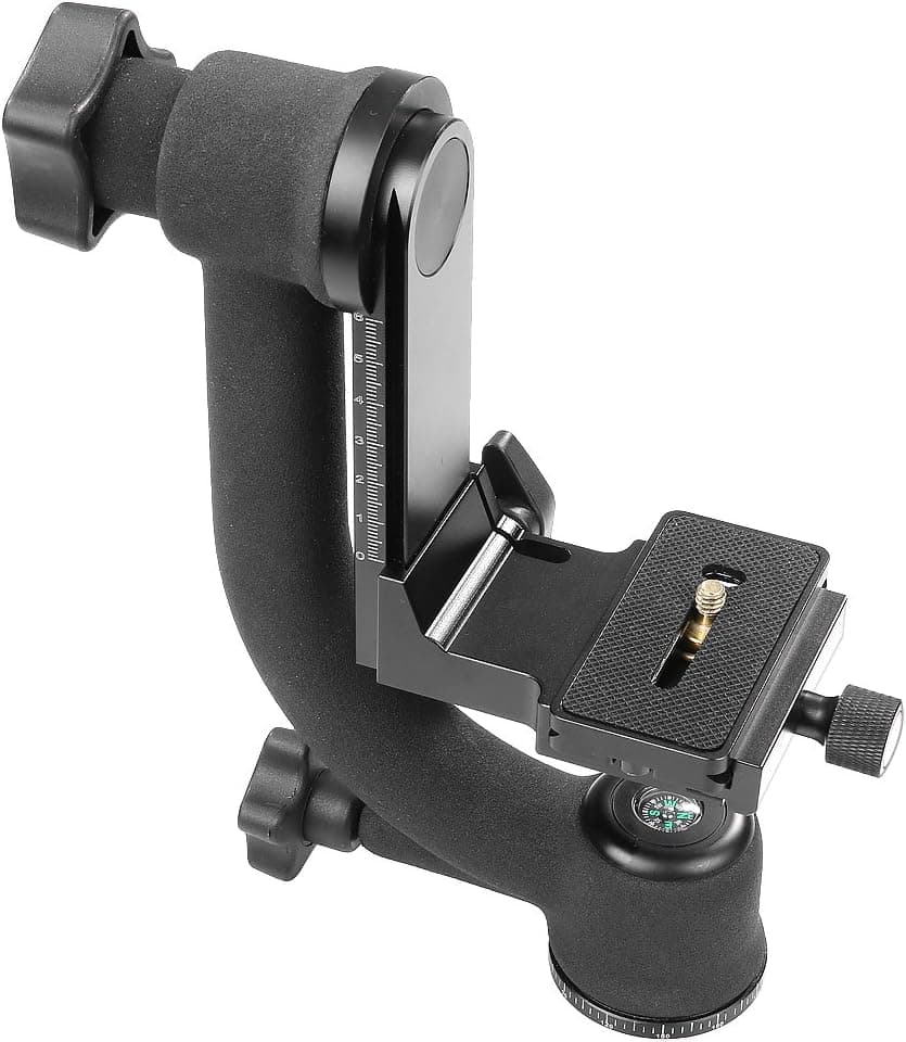 Neewer Professional Heavy Duty Metal Gimbal Tripod Head with Arca-Swiss Standard QR Plate DSLR