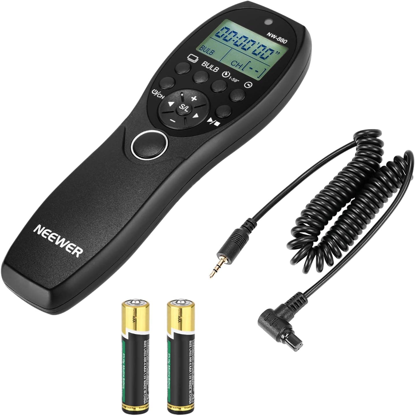 Neewer LCD Display Shutter Release Wired Timer Remote NW-880 N3 for Canon EOS 7D 5D 1D 6D 50D 40D