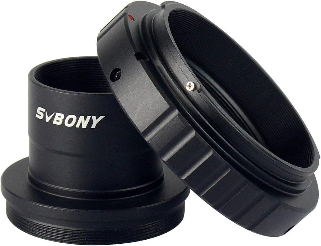 SVBONY T2 T Ring and T Adapter 1.25 inch Metal Compatible with Canon EOS EF Lenses Astrophotography