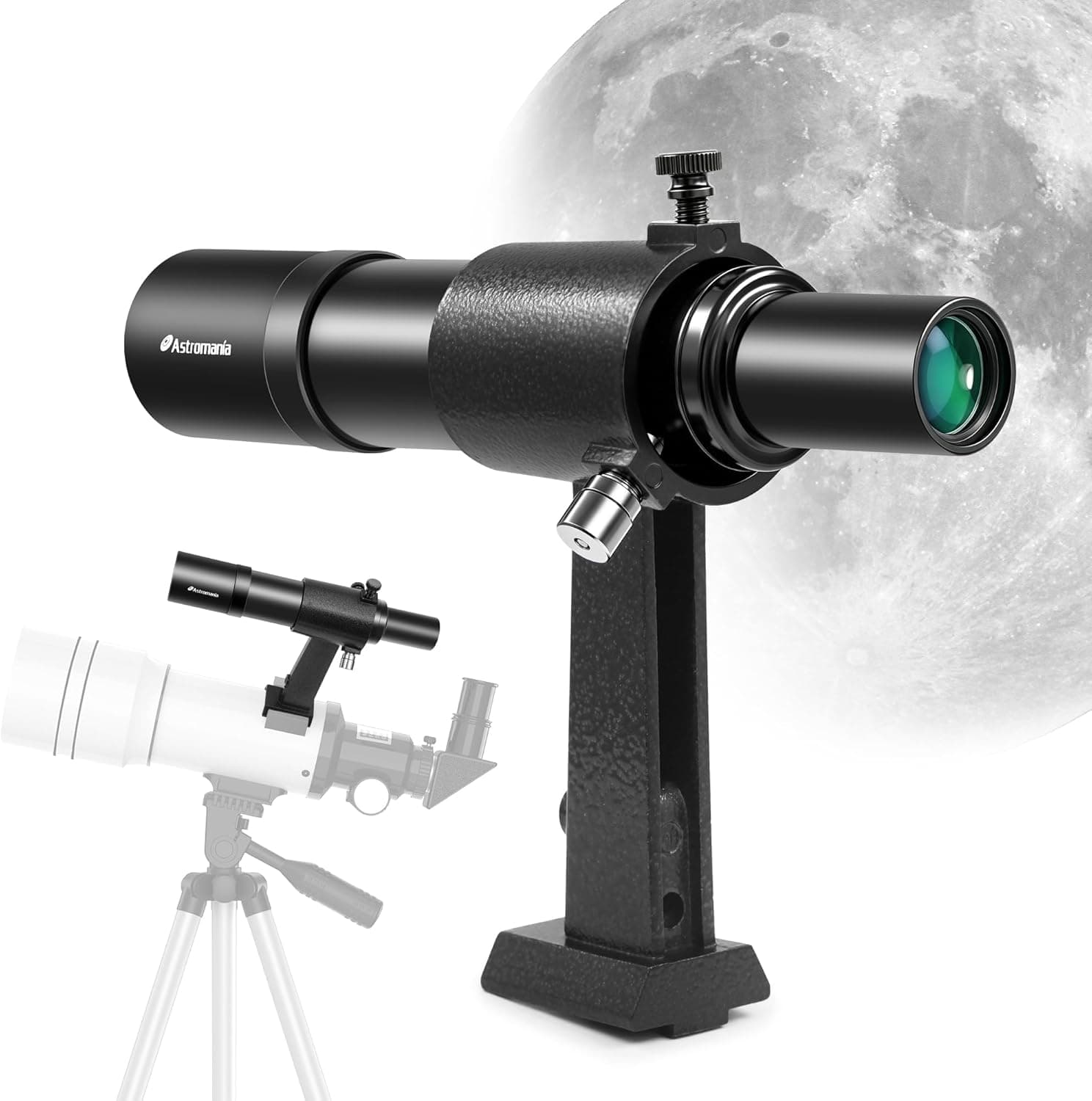 Astromania Finder Scope 6x30 Metal Optical Finderscope for Astronomy Telescope Multi-Coated with Crosshair and Bracket