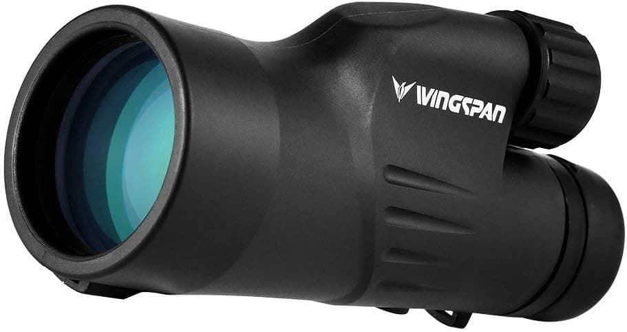Wingspan Optics Titan 12x50 High Powered Monocular Scope, One Hand Focus, Waterproof for Bird Watching