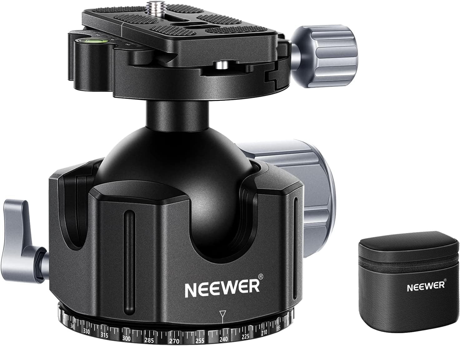 Neewer Low Profile 44mm All Metal Panoramic Camera Tripod Ball Head with 1/4 inch QR Plate