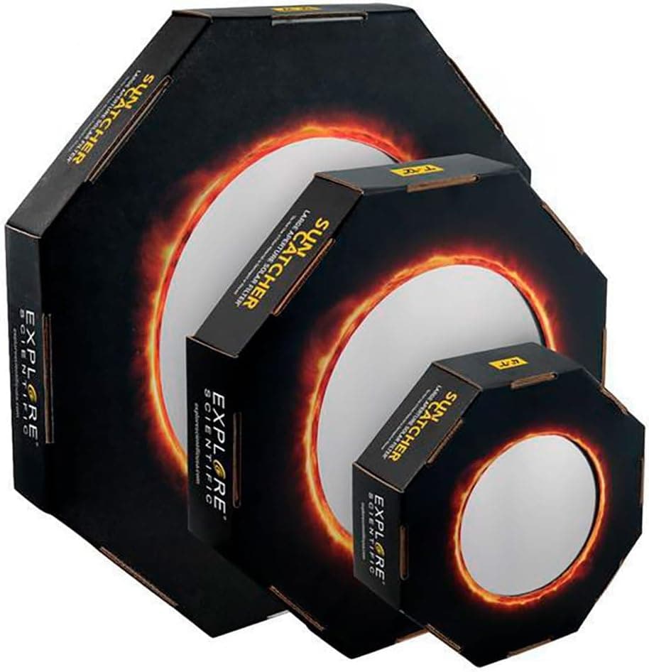 Explore Scientific Sun Catcher Sun Filter for Refractors and 8 inch SC Telescopes Viewing the Sun in White Light