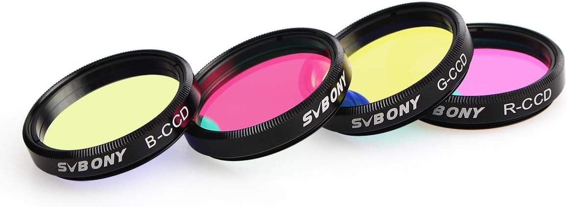 SVBONY Telescope Filter 1.25 Inches LRGB Imaging Filter Set for Planetary CCD Imaging Deep Sky Photography