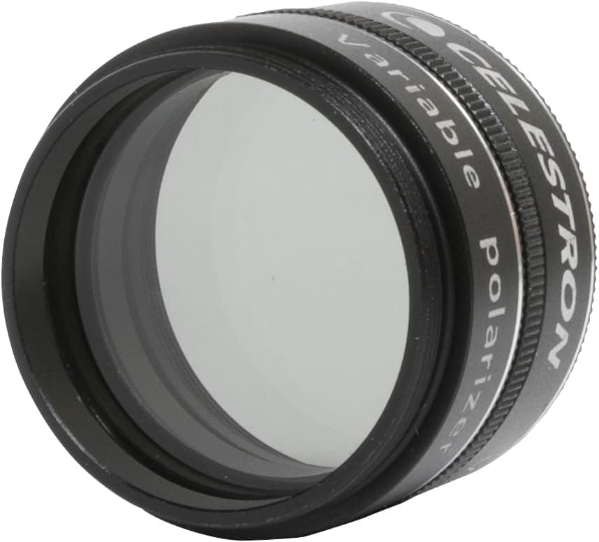 Celestron 94107 Variable Polarizing Moon Filter Reduces Brightness Glare Compatible with 1.25" Eyepieces Lunar Venus