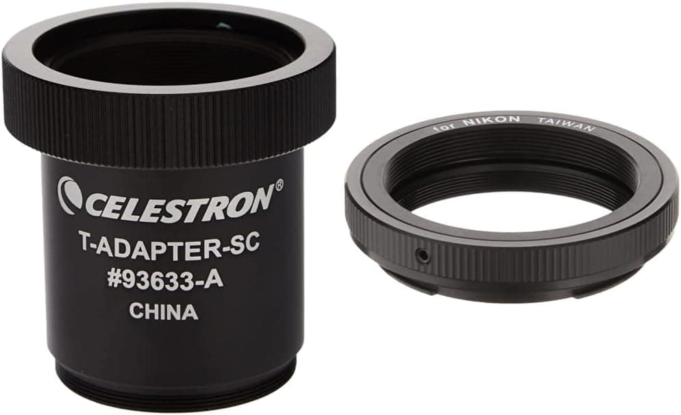 Celestron T-Adapter with SCT 93633-A and 93402 T-Ring for Nikon Camera Attachment