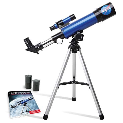 NASA Lunar Telescope for Kids Ages 8-12 with Tripod and Finder Scope | 90x Magnification, Two Eyepieces, Tabletop Tripod, Beginner Astronomy, Space Toys, NASA Birthday Gift