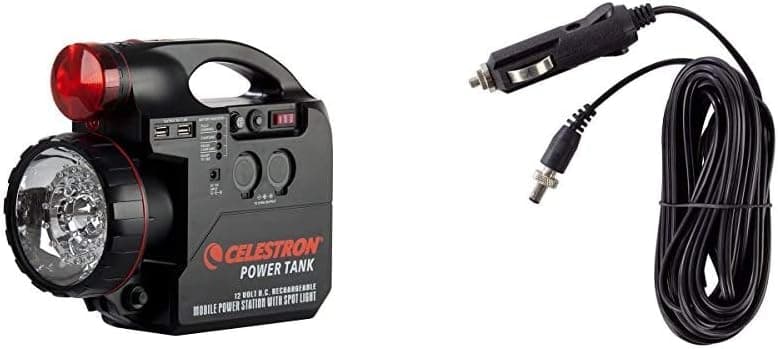 Celestron PowerTank Telescope Battery 12V Portable Power Supply Red/White LED Flashlight NexStar
