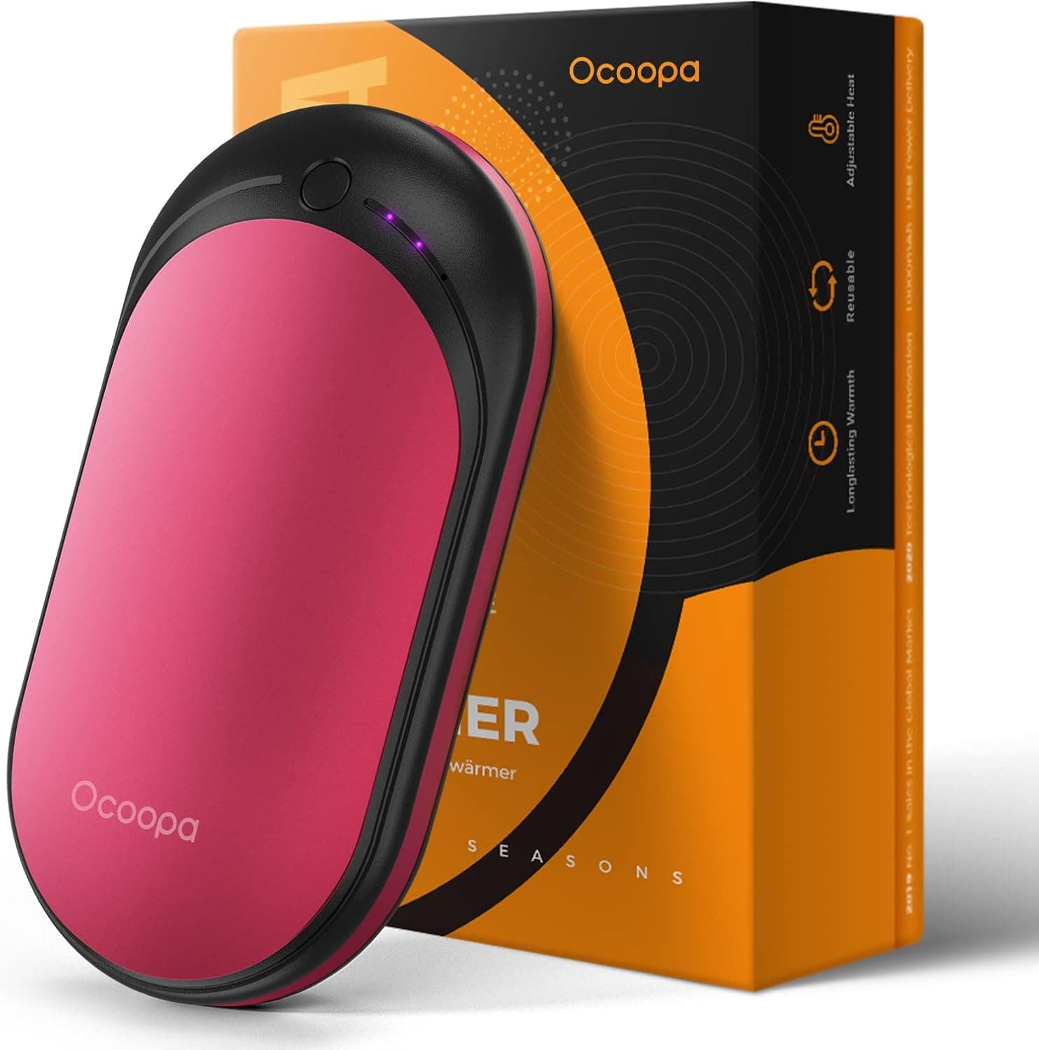 OCOOPA Hand Warmer Rechargeable Single/Double Side Heating 5 Levels 10hrs 5200mAh Pocket Heater 118D