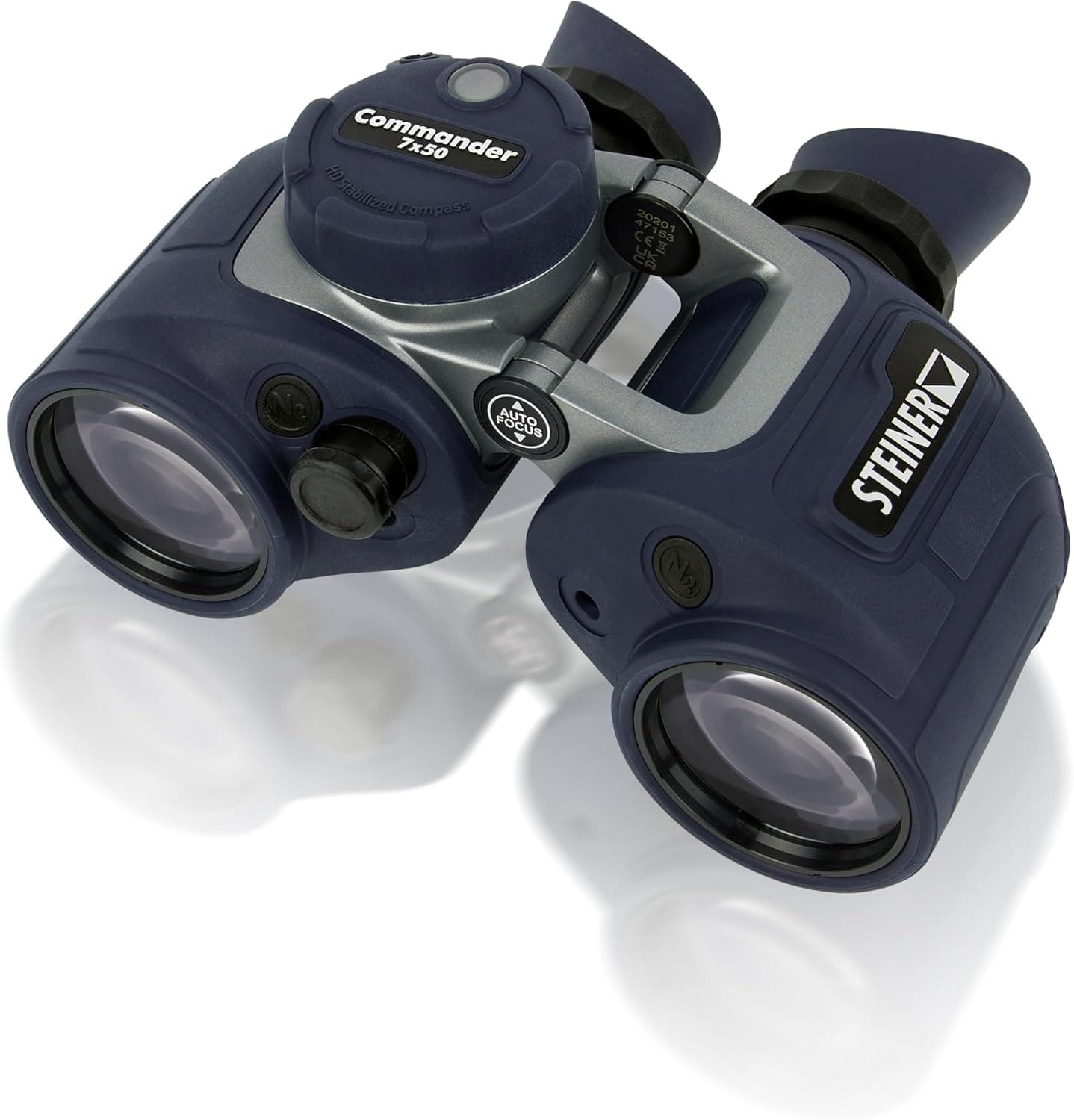Steiner Commander 7x50 Marine Binoculars with HD-Stabilized Compass, Waterproof Boating Optics, Auto-Focus