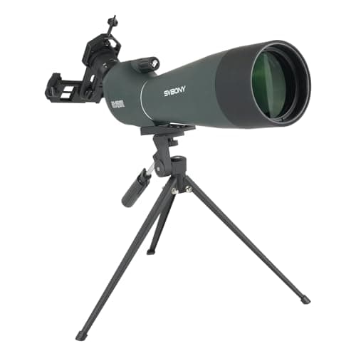 SVBONY SV28 New Version Spotting Scope, 20-60x80mm for Target Shooting, HD | FMC Coating, Long Range Spotter Scope, Shooting Range, with Phone Adapter & Tripod, for Bird Watching, Wildlife Viewing