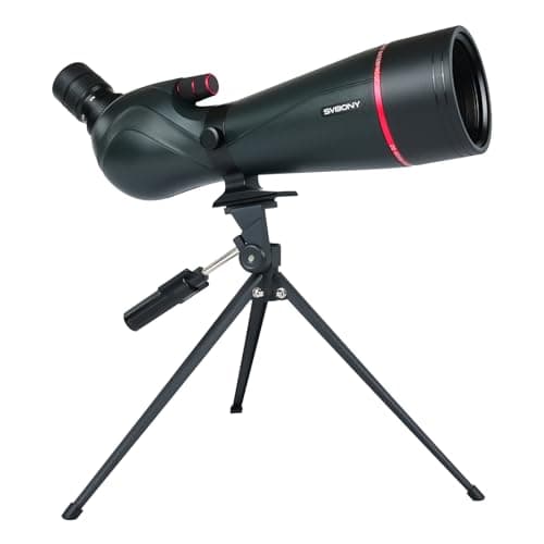 SVBONY SV406 20-60x80 HD Spotting Scope with Tripod, for Wildlife Viewing | Bird Watching, BAK4 Prism, Waterproof Fogproof, 1.25'' Removable Eyepiece(21mm), Dual Focus, Eyeglass-Friendly, Spotter Scope