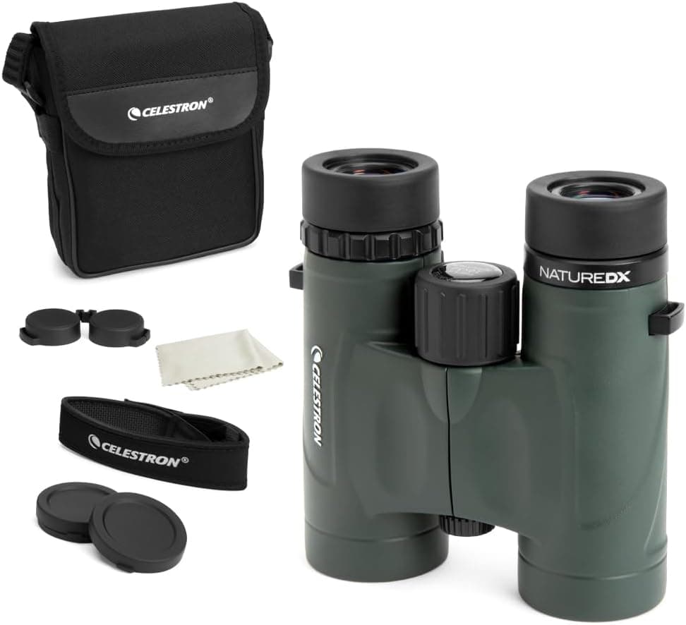 Celestron Nature DX 10x32 Compact Binoculars for Birding, BaK-4 Prisms, Fully Multi-Coated, Waterproof