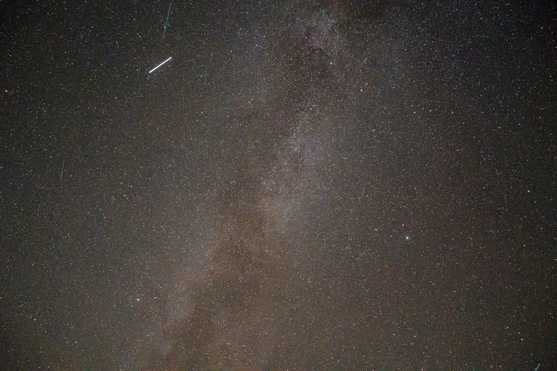 Capture the breathtaking beauty of the Milky Way galaxy with this starry night view, perfect for cosmic photography enthusiasts