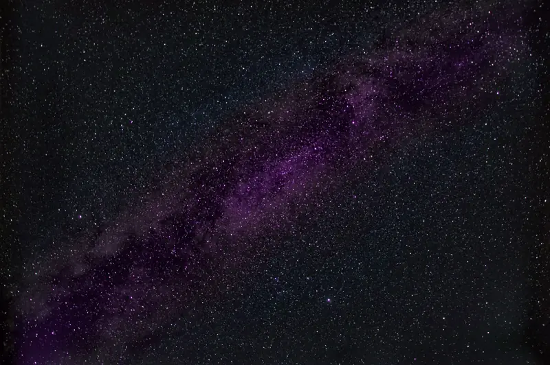 Capture of the Milky Way showing a field of stars against a dark night sky