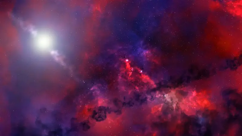 Vibrant cosmic nebula in space with stars, a stunning celestial wallpaper