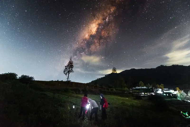 A mesmerizing stargazing scene under the Milky Way in East Java, Indonesia
